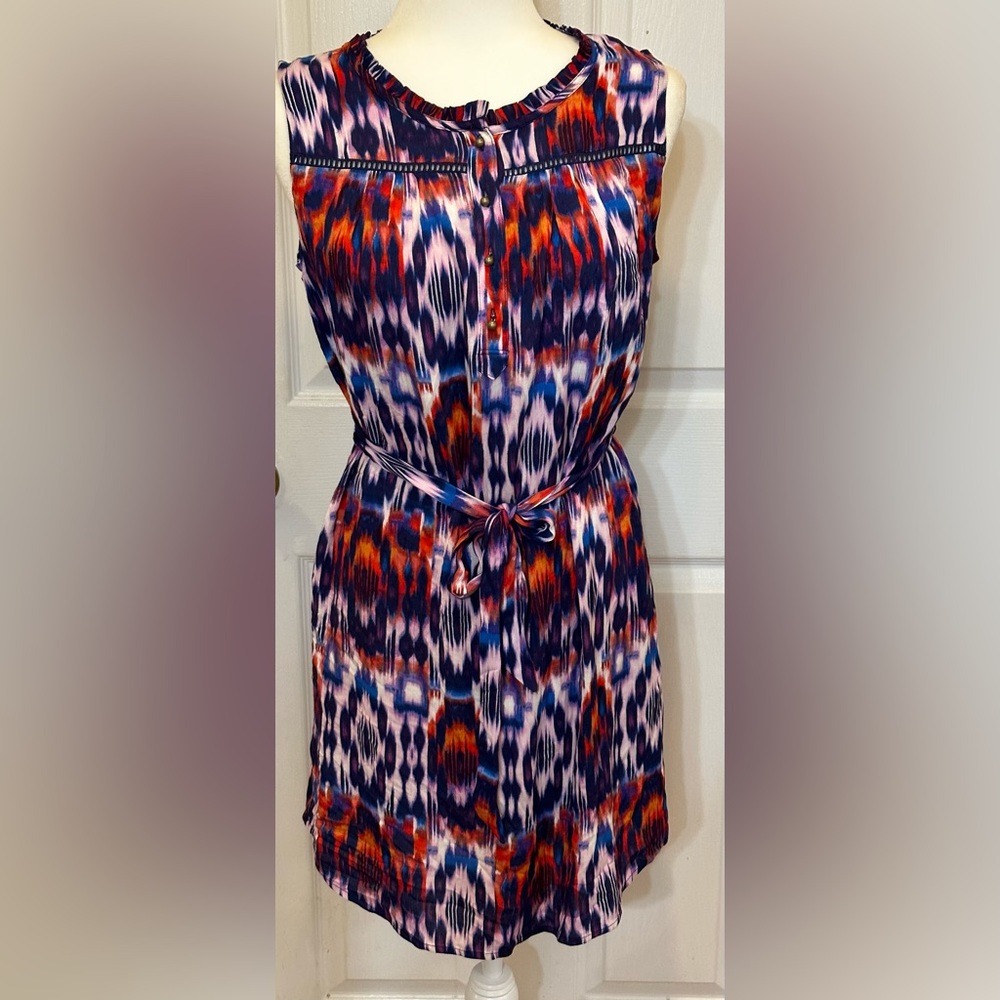 Liz Claiborne Dress purple rust blue petite Small NWT - Picture 3 of 9